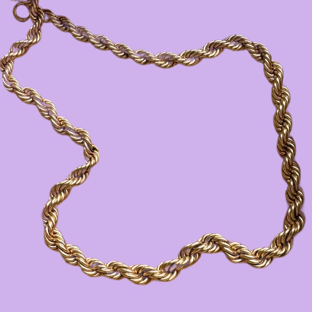 🍒 VINTAGE - 14k 16” Graduated Rope Chain - Picture 4 of 5
